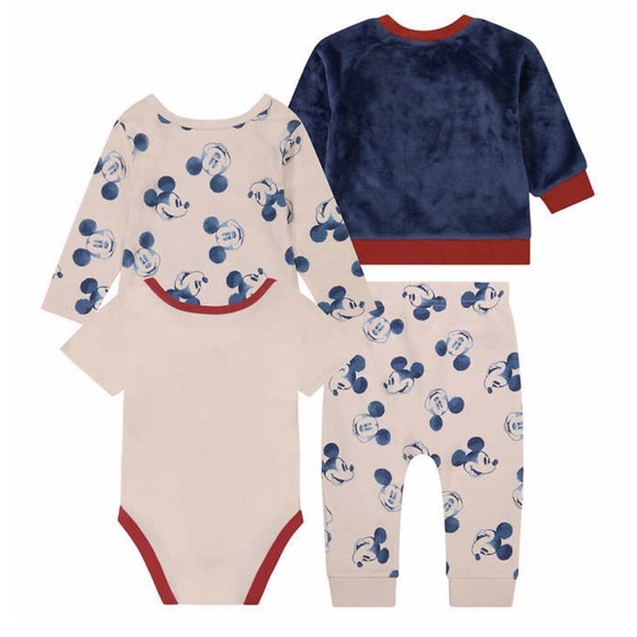 MICKEY MOUSE Disney Baby 4-piece Plush Set Baby Boy Size 9 Mos,12 Mos,18 Mos NEW - Picture 4 of 7